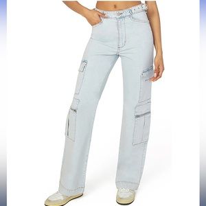 NWT - WeWoreWhat Utility Straight Jean Size 27 - Super Light color - NEVER WORN